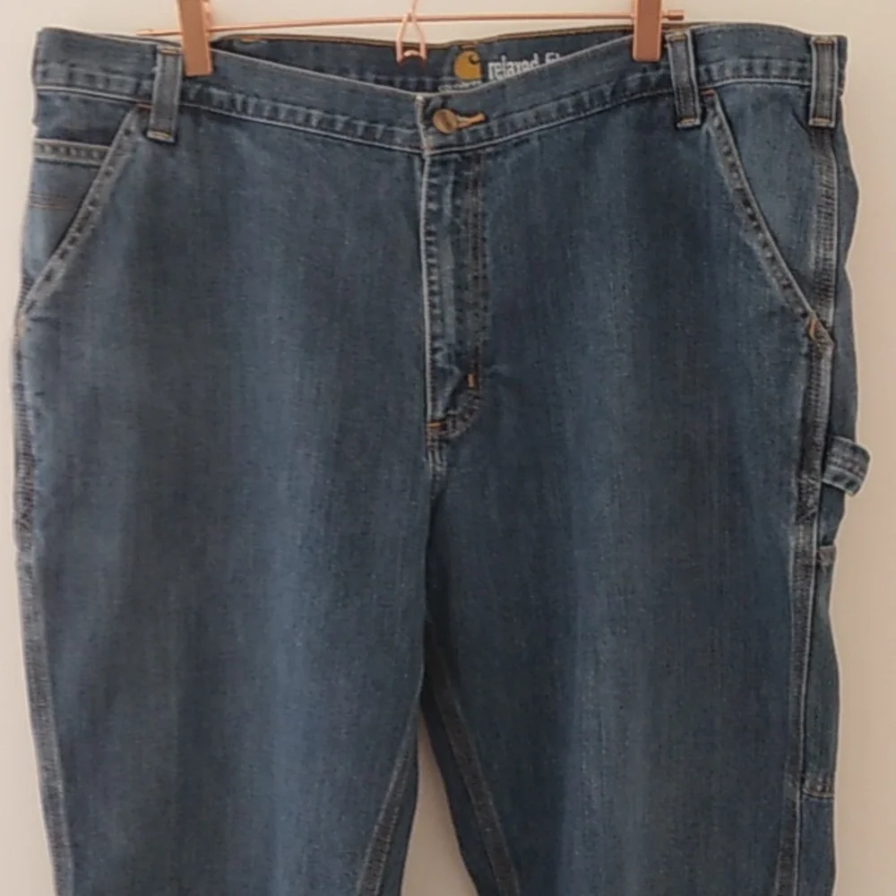Carhartt‎ Carpenter Jeans Size 42X29 1/2 Relaxed Fit Utility Cargo Straight Leg